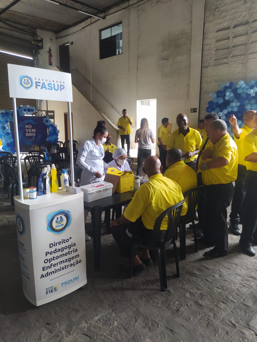 faculdadefasup's tweet photo. Cuidado e prevenção em destaque! A FASUP, em parceria com outras empresas, promoveu uma ação especial para os colaboradores da Star Turismo neste Novembro Azul. Cuidar da saúde é investir em qualidade de vida!
#novembroazul #FASUP
https://t.co/r6xFGcvLfq https://t.co/mm7cYpl8e3
