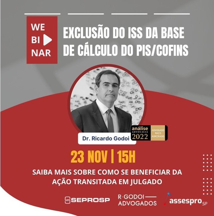 AssesproSP's tweet image. Webnar: EXCLUSÃO DO ISS DA BASE DE CÁLCULO DO PIS/COFINS
.
Inscreva-se antecipadamente para este webinar:
us02web.zoom.us/webinar/regist…💯🔥
.
#assesproSP #PIS #COFINS #seprosp