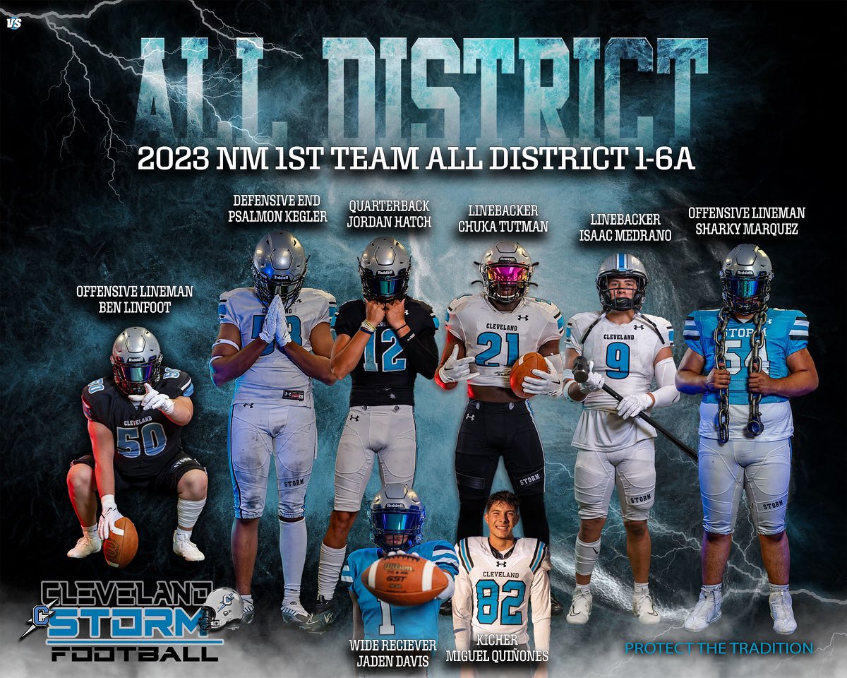 CHSStormFB's tweet photo. Ladies and gentlemen, your District 1-6A 2nd Team &amp; 1st Team ALL DISTRICT Players for the 2023 Season! #TheLand #FearTheBolt https://t.co/7u0t3Yh6kM
