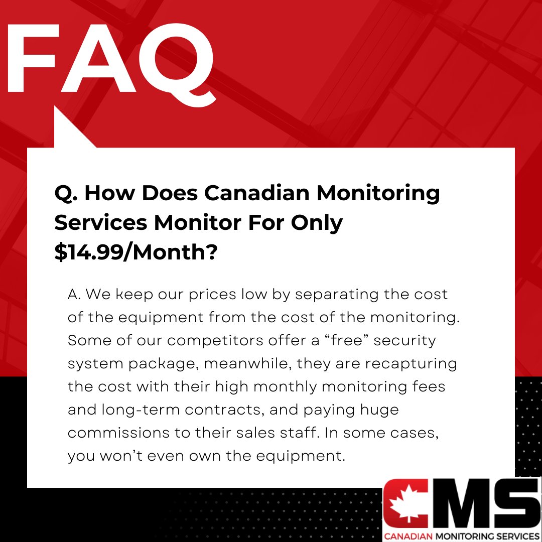 Got questions? Find Answers to All Your Security Questions on our FAQ page at cmssecurity.ca/pages/faq.

#FAQs #CommonQuestions #HelpfulAnswers #YourQuestionsAnswered #AlarmSecurityCompany #BusinessSecurity #CommercialSecurity #HomeSecurity