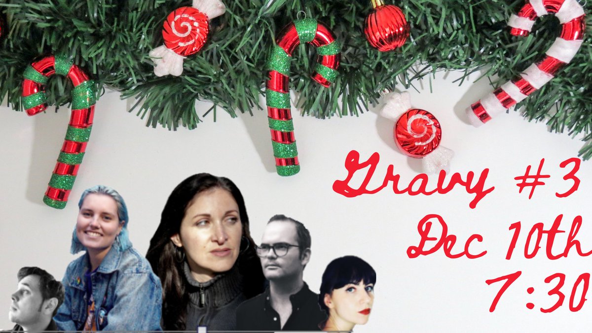 Christmas Gravy #3 features words and music from Luke Kennard, Amy Acre, Declan Ryan, Billie Manning and Alice Grey.

Free copy of GRAVY issue #3 with every ticket!
thebridgehousetheatre.co.uk/shows/gravy-po…