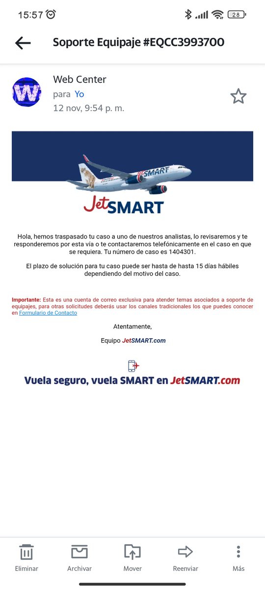 iam_camilo's tweet photo. @VuelaJetSMART vengo a hacer mis descargos ya que aún no tengo respuesta de un mal trabajo de la aerolínea, hice el formal reclamo por sus canales, ya que tampoco en el aeropuerto tienen alguna oficina, con esta mala experiencia ni ganas me dan de volver a ocupar sus servicios https://t.co/9DYASX8WQ9