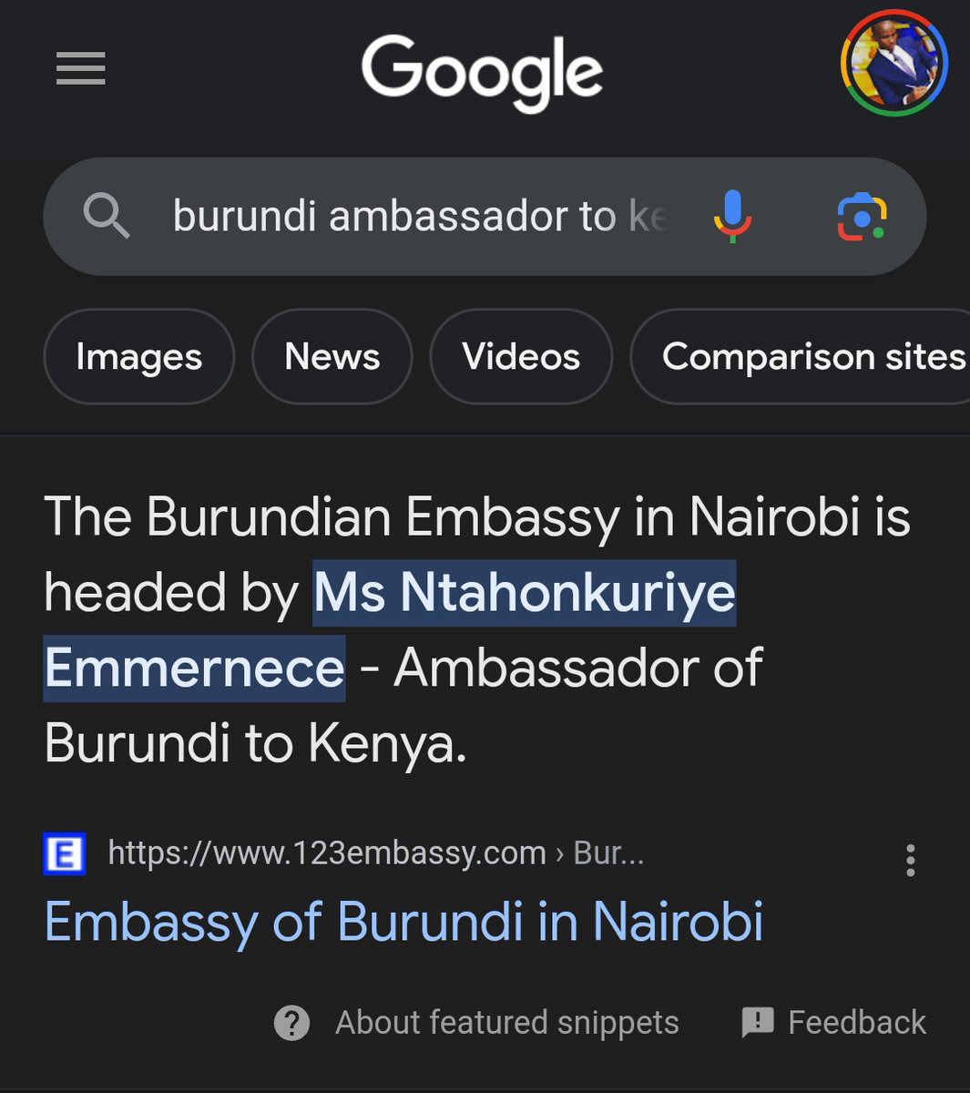 Dear media colleagues,

The #Burundian ambassador in #Kenya is called EVELYN HABONIMANA (@EvelyneHabonim1) not Ntahonkuriye Emmernece.

Avoid google at times.

Newsrooms should invest in foreign policy coverage. It's a very expensive task to network!
