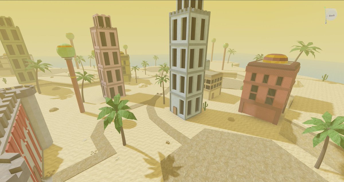 Blocky-style Desert Island for Simulator Game Commission

#Roblox #RobloxDev #DesenvolvedorRoblox