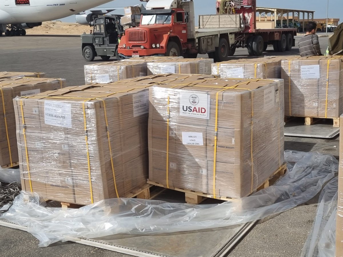 More shipments of <a href="/USAID/">USAID</a> food have arrived in Egypt before heading to Gaza.

Access to humanitarian aid is critical, and our Administration welcomes yesterday’s deal that'll allow for additional humanitarian aid to alleviate the suffering of innocent Palestinian families in Gaza.
