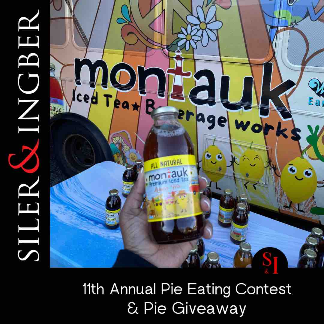 SilerandIngber's tweet photo. Who has the BEST sponsors? WE DO! Big thanks to Montauk Iced Teas for coming to our event and sampling their delicious teas and beverages! #goodtimes #montaukicedteas Montauk Iced Tea https://t.co/xReByKhNWo