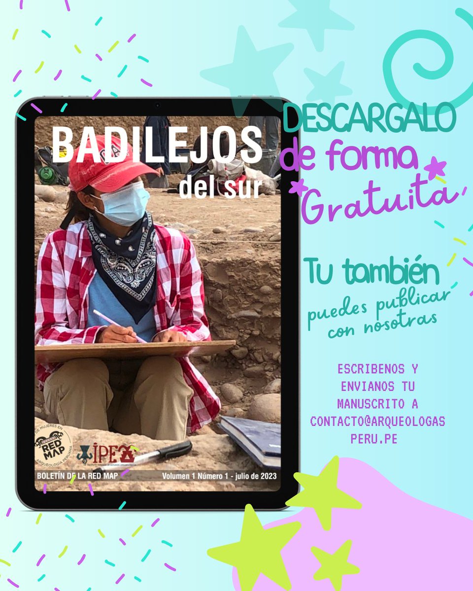 arqueo_redmap's tweet photo. #Archaeology 
Es una revista d acceso libre y temática abierta, 📥 https://t.co/hg09yPA2wG
🌟Ya nos encontramos planificando nuestro 2° número así que envíanos tus artículos de investigación, divulgación, reseñas de libros y noticias arqueológicas. https://t.co/RgASUeRHTd