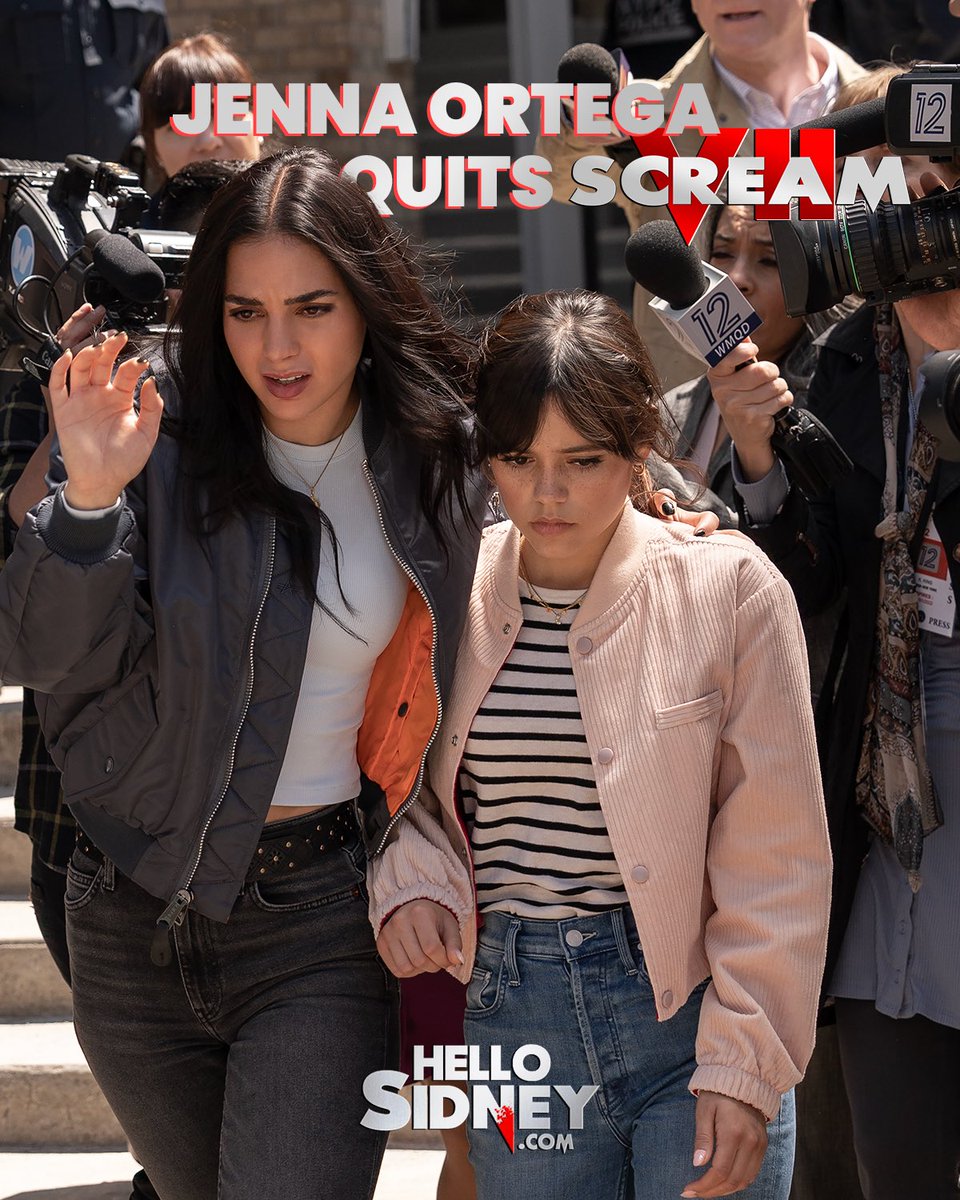 hello_sidney's tweet photo. The end of the Carpenters Sisters era: Jenna Ortega quits SCREAM 7.

Read more:

🔪 https://t.co/m7TCv1tg1X

🩸 #scream #screammovie #scream7 #screamVII #ghostface #melissabarrera #jennaortega #wednesday https://t.co/rV4iUGiEgP