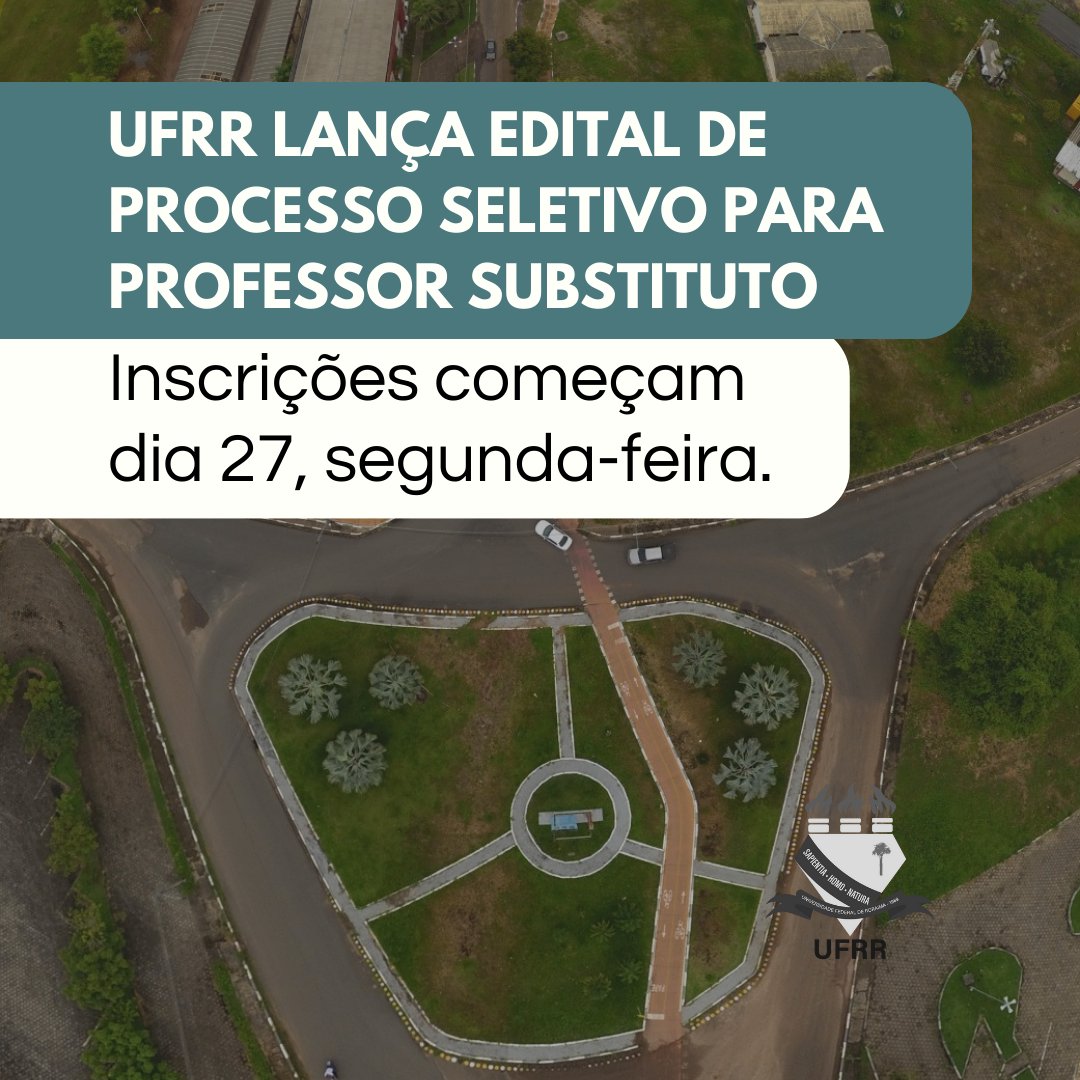 UFRROficial's tweet photo. Gente, saiu o edital do processo seletivo para professor substituto. São 26 vagas para várias áreas. As inscrições começam dia 27, segunda-feira, a partir das 12h, no site da área de concursos da UFRR.
Acessem: https://t.co/y1gZenLlAV
#UFRR2023 #ProfessorSubstituto https://t.co/MzUanSNlTw