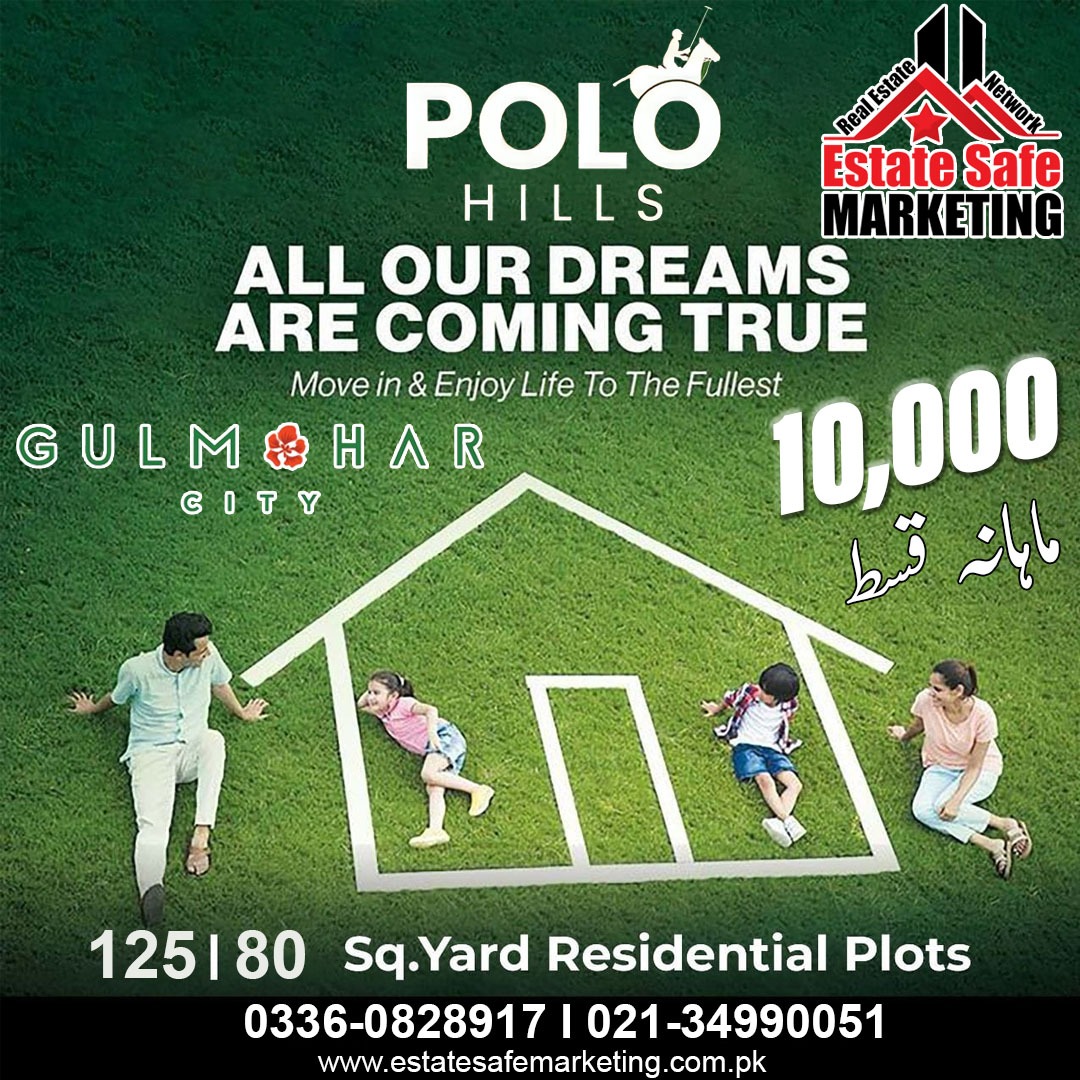 EstateSafeMark1's tweet photo. Polo Hills Block Gulmohar City Housing Scheme Karachi.
Gulmohar City newly launched block is polo hills block. The location of this block is opposite overseas block and adjacent to 80 Enclave block. 
The price of plots in this block is very reasonable and everyone can afford it. https://t.co/qJSBLMJFiJ