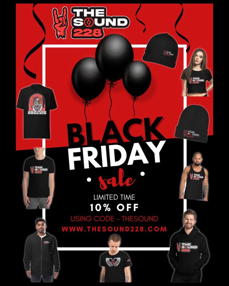 thesound228's tweet photo. Black Friday deals for your favorite music enthusiast begin now!  Enjoy 10% off store wide with code: THESOUND

https://t.co/zyDix3ZMeP

#rockmerch #rockmom #rockdad #musicmerch #rockmerch #thesound228 #wearenewrock https://t.co/kbvC0Fy1Fo