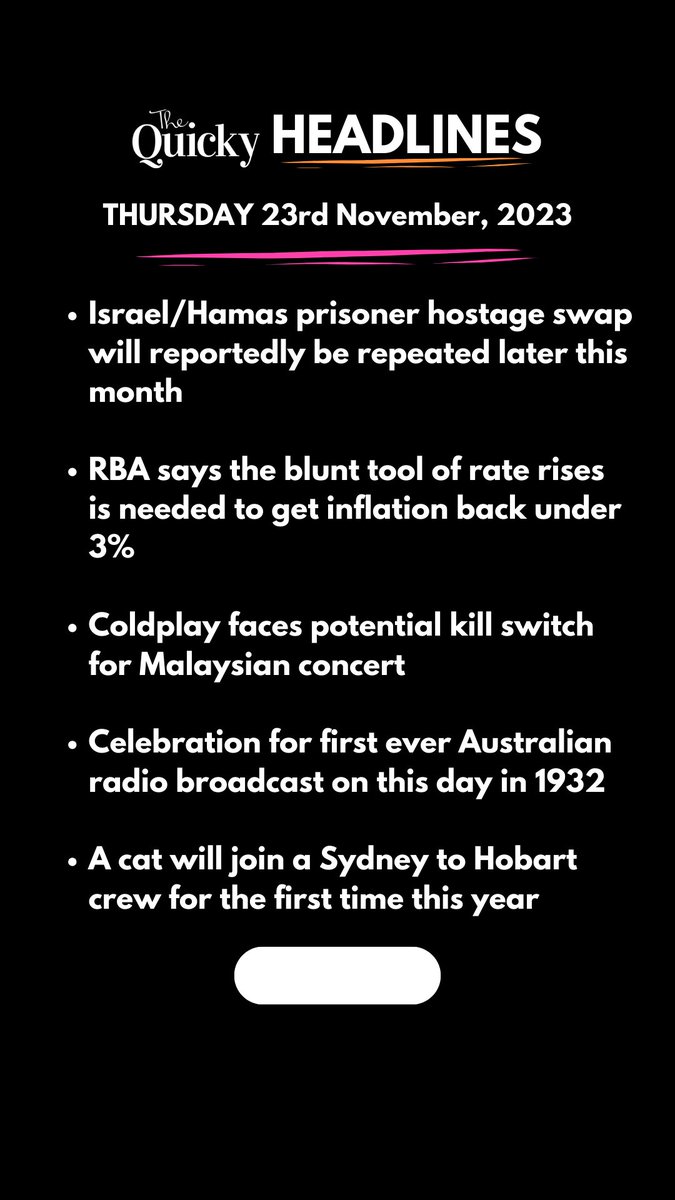 Morning News Headlines Thursday 23 November 2023
mamamia.com.au/podcasts/the-q…