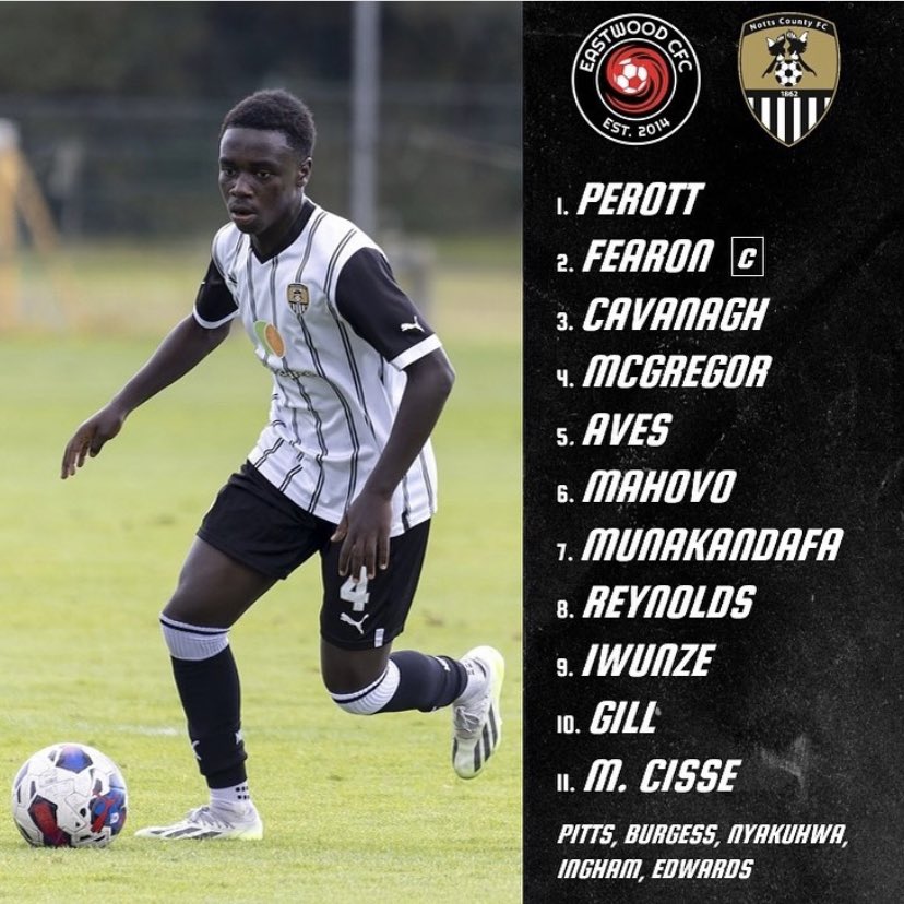 Tonight’s team to face Eastwood CFC.