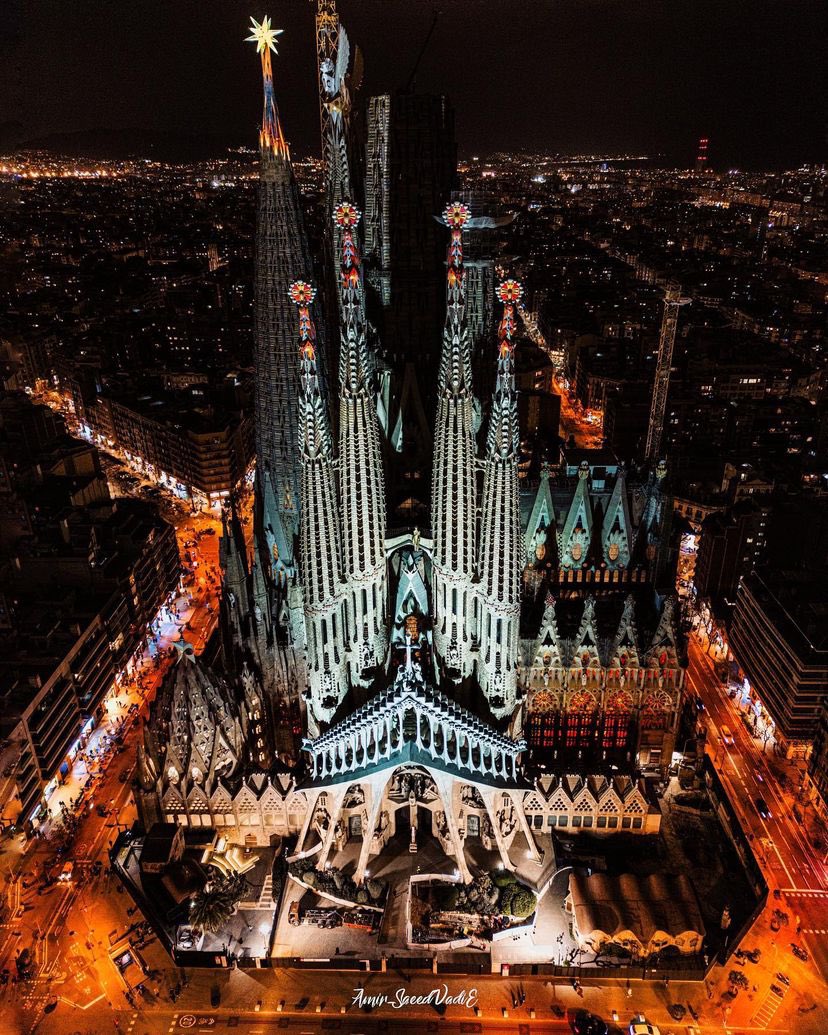 La Sagrada Familia, Barcelona Its construction started in 1882, but it's still ongoing, expected to be completed in 2026. Architect Antoni Gaudí was the mastermind behind this project and he's buried in the underground level of the temple. One outstanding feature of this…