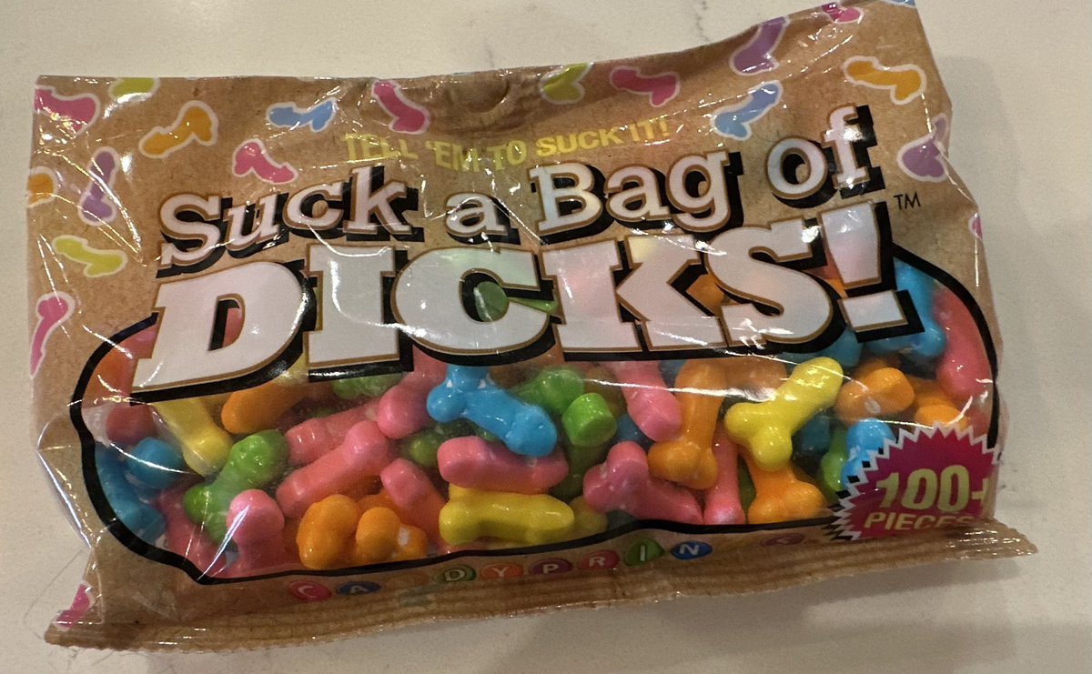 Well….
#dumb
#Silly 
#candycock
#ilovecandy
#bagofdicks