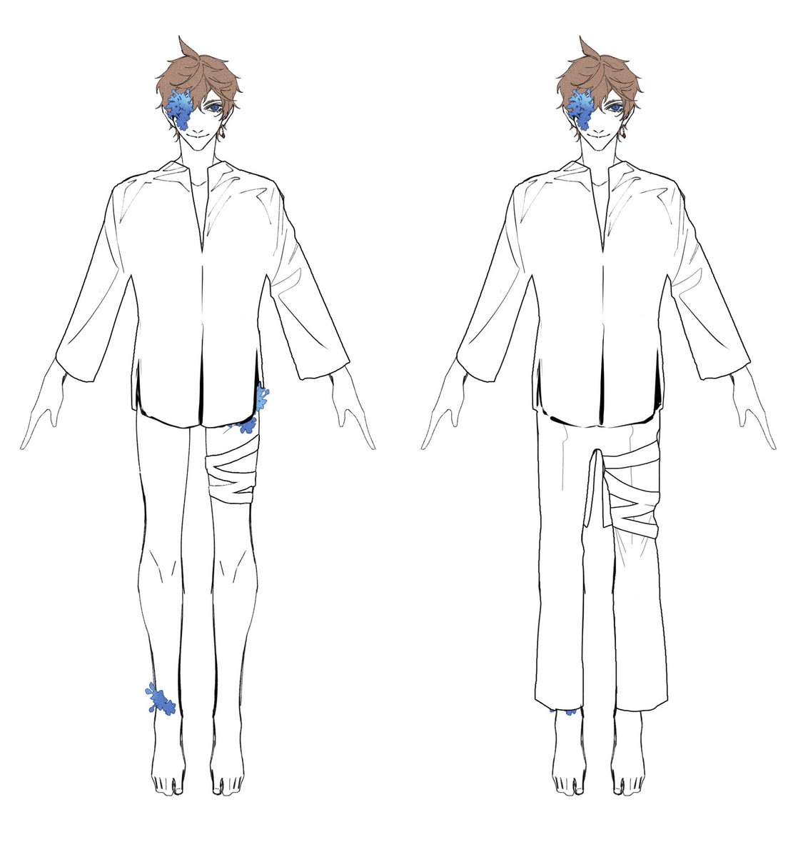 psid_teq's tweet image. Ajax, the design?
(Eclipse)
Diluc doesn’t know why whenever they r alone, Ajax appears without pants… not that he considered it’s a bad thing