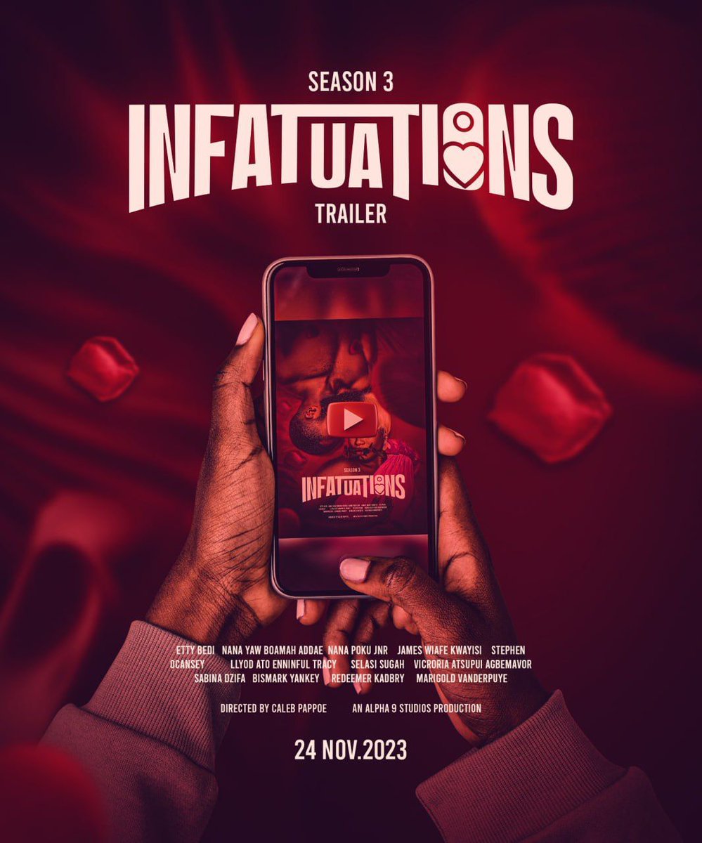 theHonNii's tweet photo. #Infatuations season 3 Trailer drops this Friday 🔥🔥
Bro it's jaw dropping good‼️
This season 3 is just fire‼️
Subscribe now!!!!
https://t.co/t19t9MQYMV
Endurance Maguire Shatta Sarkodie Thenewforce Ghana card Kudus Bawumia Mahama https://t.co/13q9hqOykj