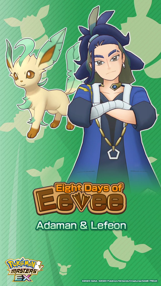 PokemonMasters's tweet image. Eight Days of Eevee: Day 3 🌿

Need a reliable Grass-type Pokémon who’s also a charming little cutie pie?

Leaf it to Leafeon! The only Eevee Evolution you need if you’re looking to go green!

#PokemonMasters #EeveeDay