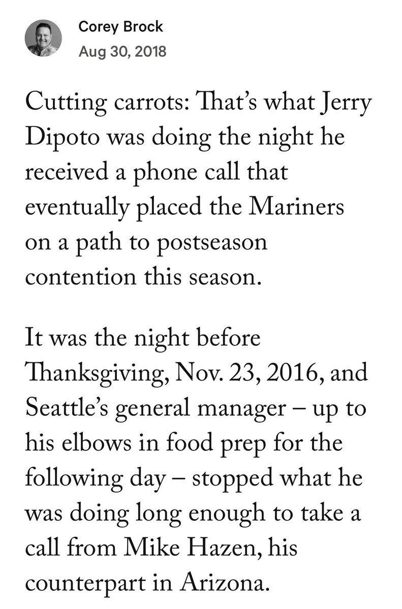 Seven years ago, Dipoto made another Thanksgiving eve deal with the Diamondbacks.