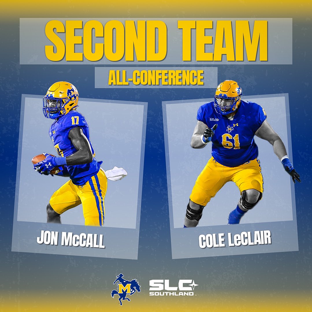 Congratulations to Jon McCall &amp; Cole LeClair on earning second team honors! @JGlizzy504
<a href="/cole_daddy60/">Richard Cole LeClair</a> 

#GeauxPokes | #TAD