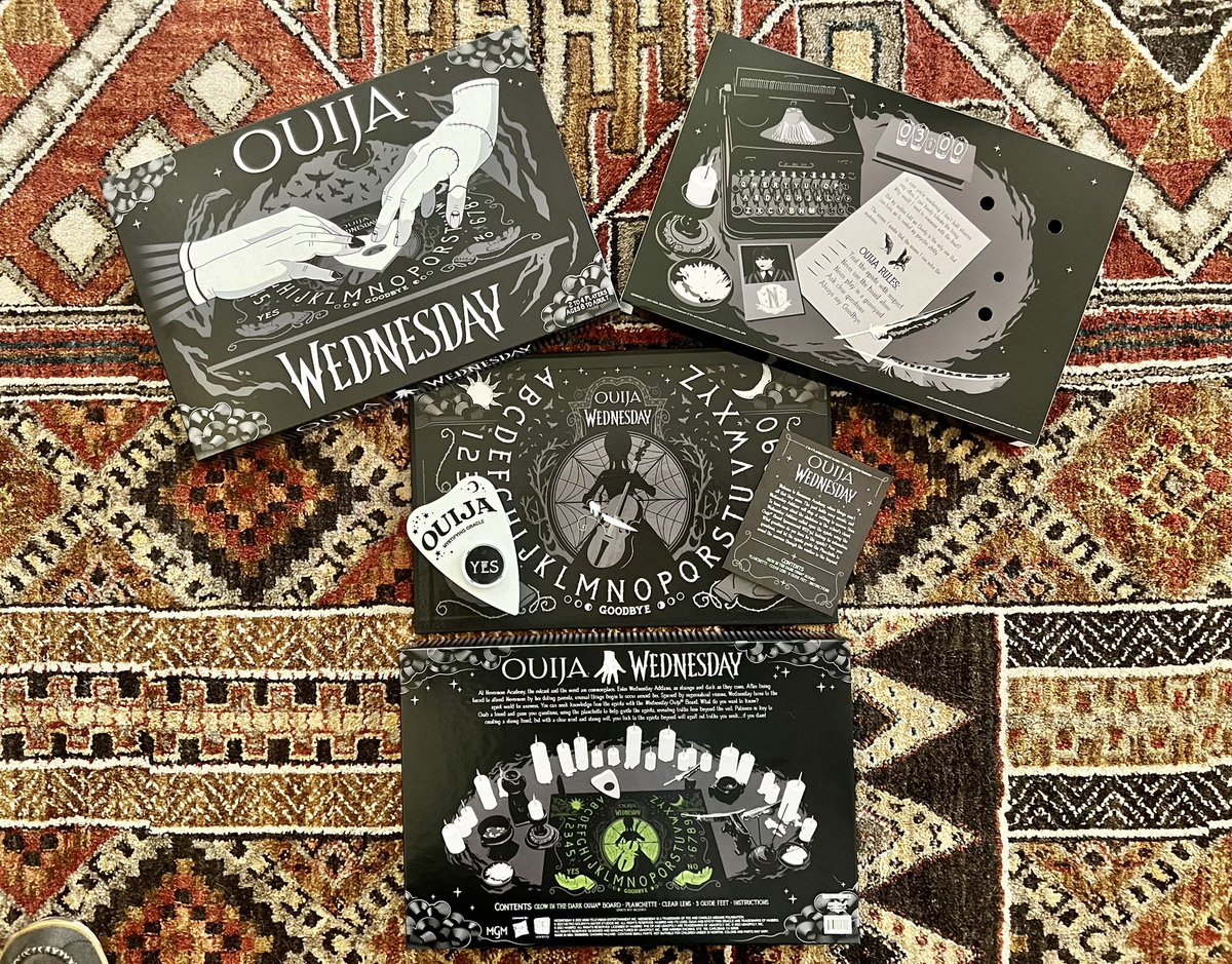 Mike, Mike, Mike, Mike, Mike, Guess what day it is? Ouija says “H-U-M-P—D-A-Y!?” WEDNESDAY it is…
Talking Board Historical Society Salem Witch Board Museum
#ouija #ouijaboard #hasbro #usaopoly #Wednesday #addamsfamily