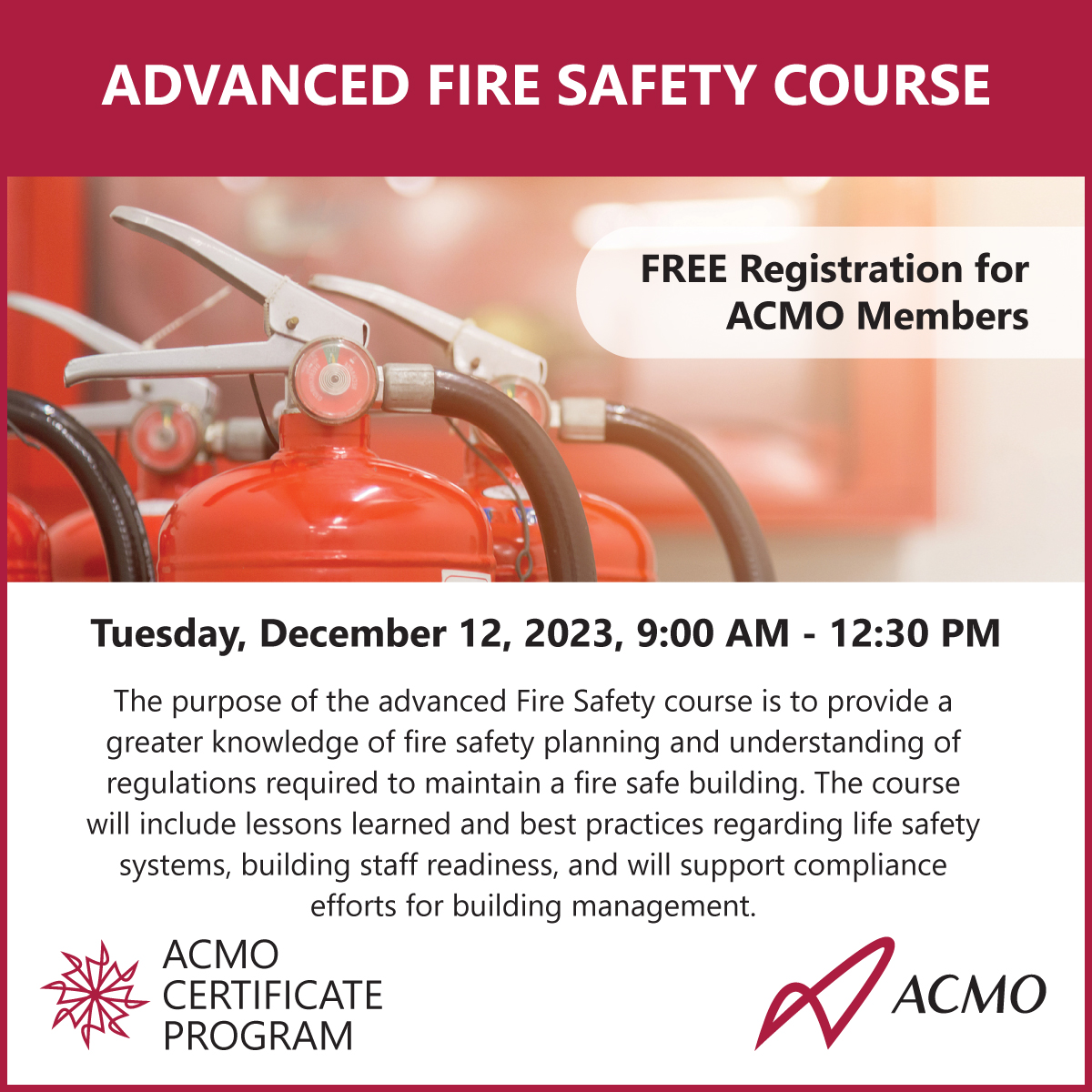 We are pleased to offer this advanced Fire Safety educational course for licensed condominium managers in Ontario. #FireSafety #CondominiumManagers #Ontario