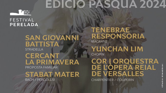 🩰 El Festival Castell Peralada, també per Pasqua! 🥚

Del 28 al 30 de març, viu la segona edició de Pasqua del #38FestivalPerelada a l’església del Carme del castell de Peralada i als jardins del castell.

🎟️ Abonaments a la venda!
ℹ️ bit.ly/3iFtTbv

#inCostaBrava