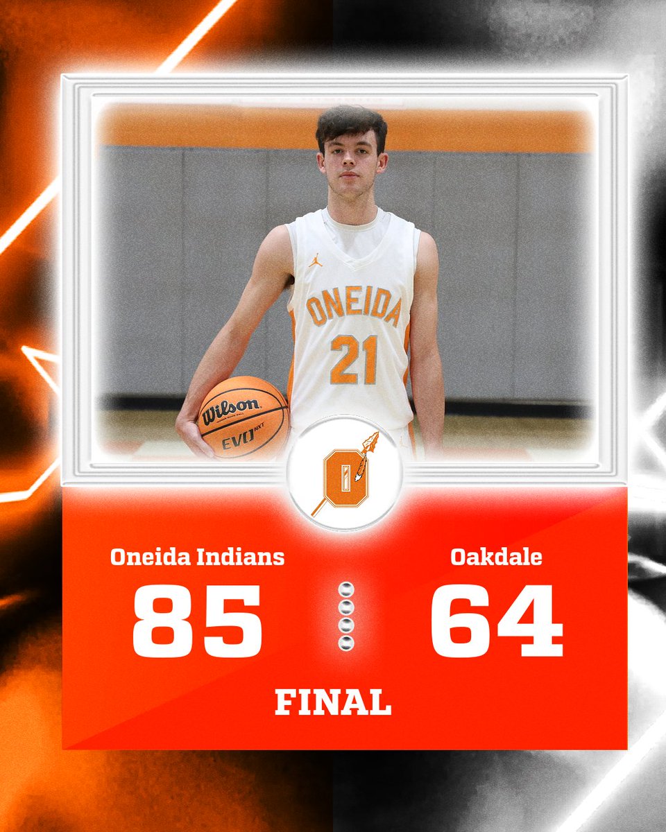 Delayed, but final in Oakdale! Grady Keeton finishes the night with 23 points! #OneidaPride