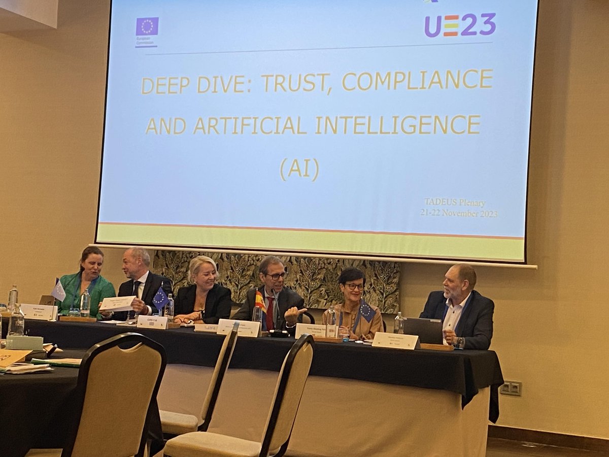 I had an honour to partisipate #TADEUS2023 plenary (EU Tax authorities) panel of AI. Panel members Ruth Kennedy (Ireland), Sivylla Gregou (Greece), Helgar Thomic-Sutterlüti (Austria) and <a href="/K_Westling_Palm/">Katrin Westling Palm</a> chairman Javier Hurtado Puerta (Spain). Key question was what  AI really is?