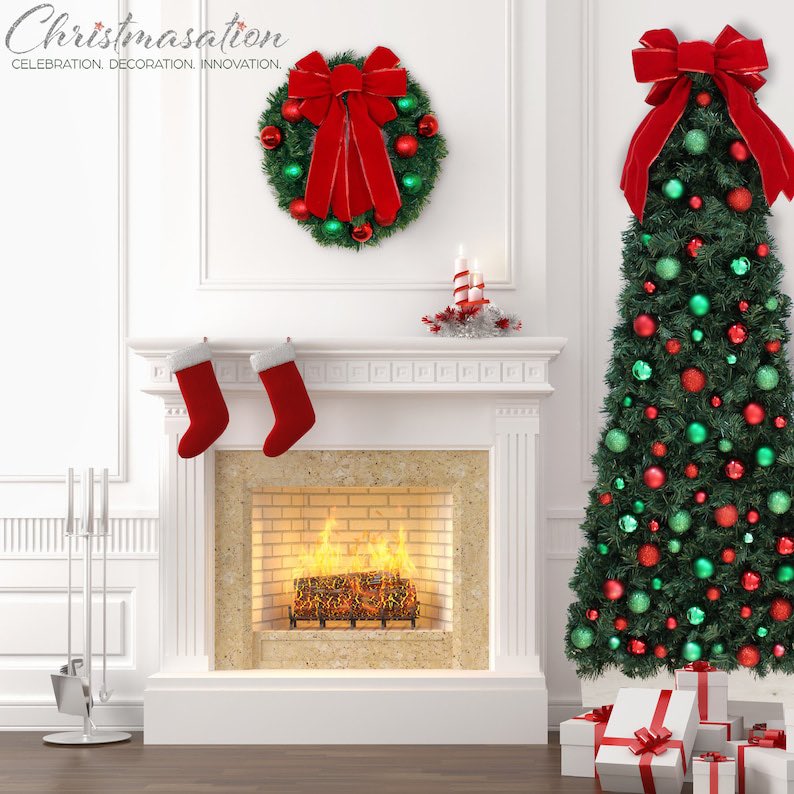 This space-saving, Pet Friendly Pre-Lit Classic Red and Green Interlocking Stackable Hanging Christmas EZ-FIT Tree can go anywhere! Use it as the main tree or as multiple trees!
christmasation.etsy.com/listing/159631…
#hangingtree #christmastree #flattree #walltree #spacesaving