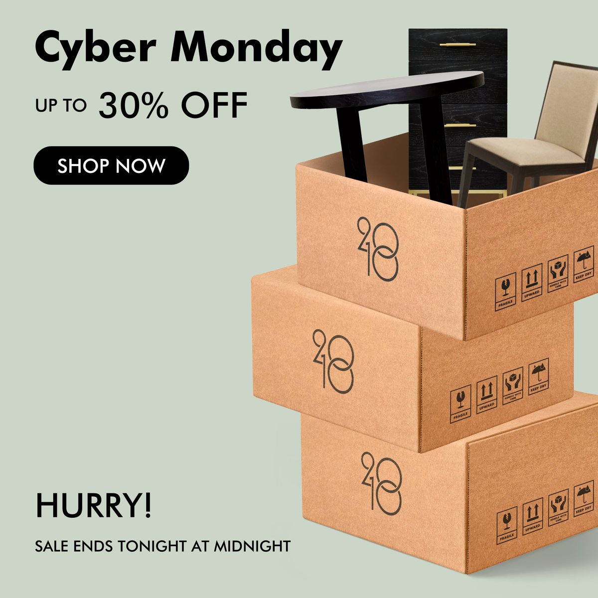‼️ LAST CHANCE ‼️

Our Black Friday sale is now our #CyberMonday sale! Get up to 30% Off, be sure to make your savings whilst you still can💸 

Hurry! Sale ends at midnight!🕛🏃

SHOP NOW - twenty10.design/sale

#CyberMondaySale #FurnitureSale #FurnitureSupplier