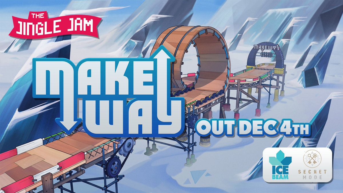 We're incredibly excited to announce that Secret Mode will be part of this year's <a href="/jinglejam/">Jingle Jam</a>! 🎉

Make Way will be included as a part of the charity bundle alongside a stack of other great games!

Learn all about Make Way here: bit.ly/3SToNbi

#WeAreSecretMode #JingleJam