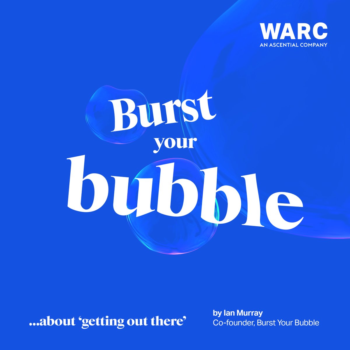 In his latest column for WARC, Ian Murray, co-founder of Burst Your Bubble, insists that understanding ‘real people’s lives’ should not be treated like a special mission. Real life is all around, if marketers care to look.

Take a read here: loom.ly/NaBBH8Y

#Marketing
