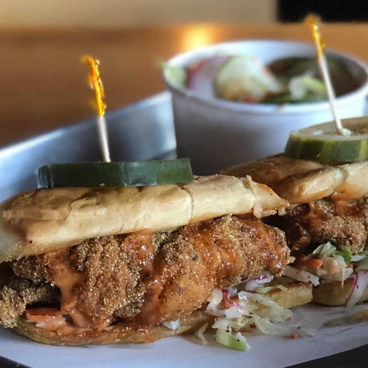 Catfish Po'Boy time! 🔥😋 #stlsouthern #friedchicken #nashvillehotchicken #stleats #eatlocal #stlfoodie #explorestlouis #stlcatering #catering