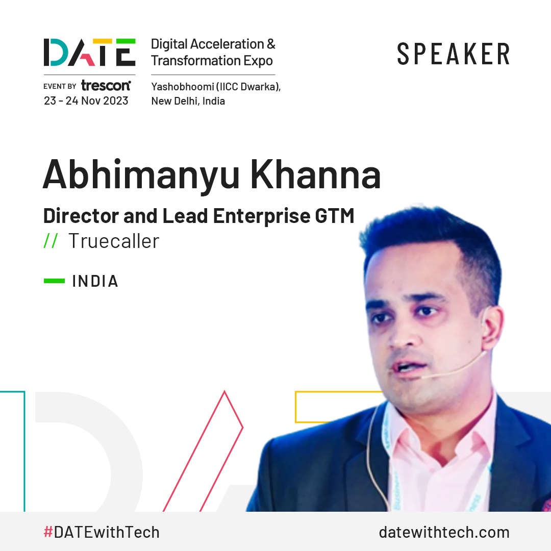 TresconGlobal's tweet photo. Get ready to be inspired by Abhimanyu Khanna, our speaker for DATE – India. 

Get your free pass now: https://t.co/Fuah79tEsr

#DATE2023 #DATEwithTech #DATEIndia #Trescon #TechVisionaries #DATESpeakers #AccelerateDigital #FutureOfTechTalks #IndustryInnovators #TechTrends https://t.co/weNRPQPUA0