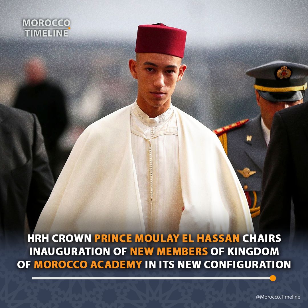 MoroccoTimeline's tweet photo. 👑 The first session was marked by a Message from HM King Mohammed VI to the members of the Academy of the Kingdom of Morocco, read out by the Academy's permanent secretary, Abdeljalil Lahjomri.
.
#MoulayHassan #Morocco https://t.co/aRVRlEz6SZ