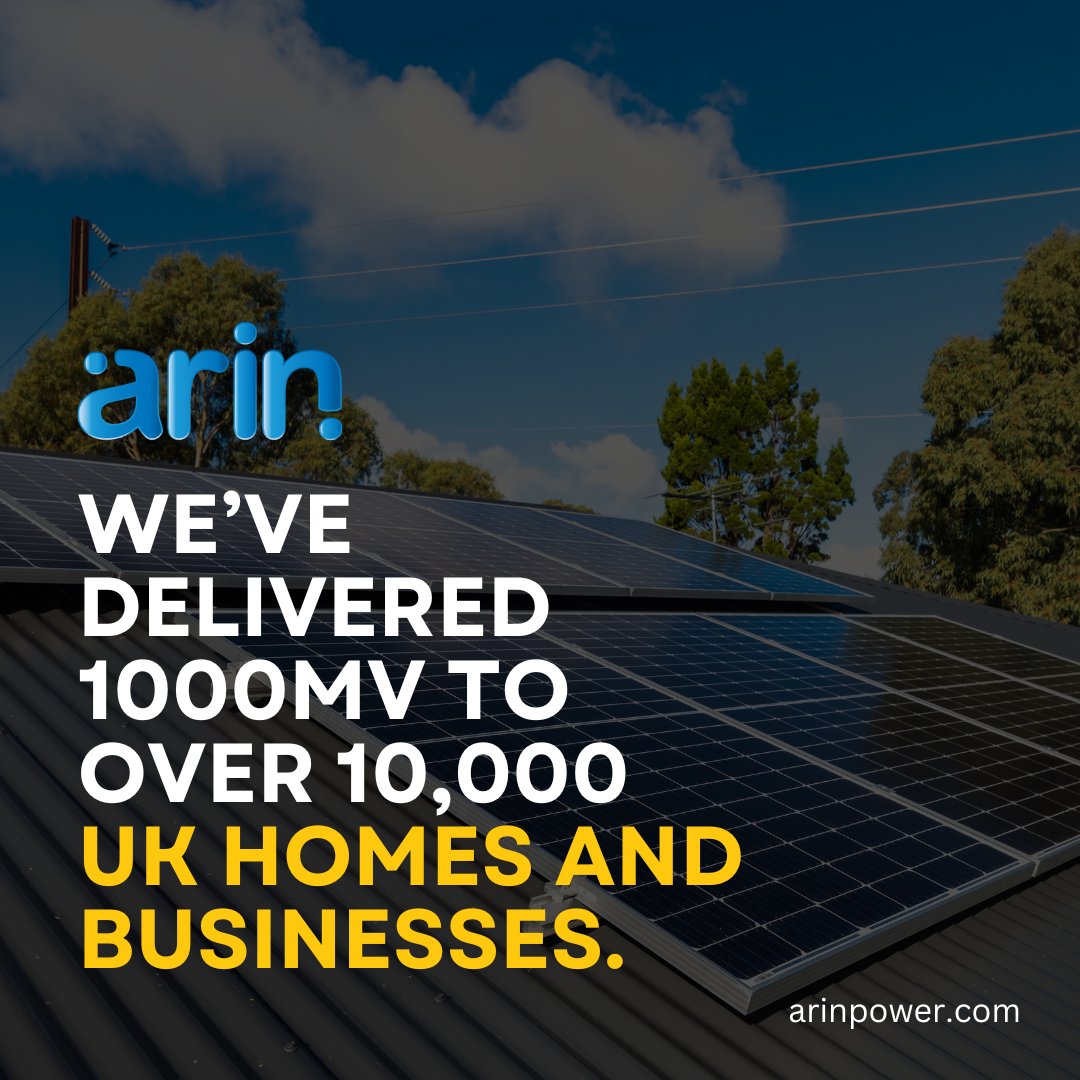 Did you know we've brought solar power to over 10,000 homes and businesses in the UK, delivering a whopping 1000MV of clean energy? ☀️

We are very grateful for all our clients! 🙌 

Here's to helping even more people make the renewable switch! 🌍

#SustainableFuture