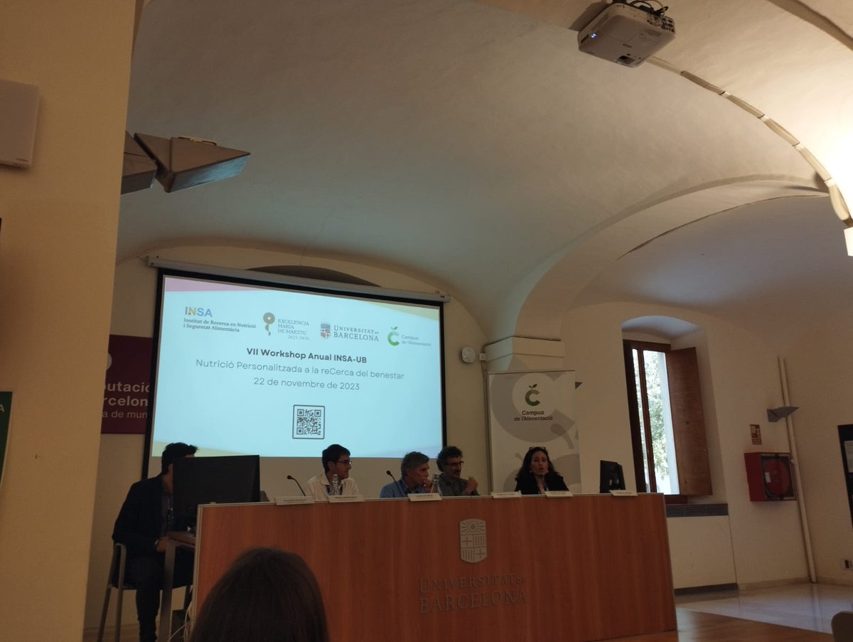 CampusAlimentacióUB (@alimentacioub) on Twitter photo VII Worshop <a href="/insa_ub/">INSA-UB</a> Taula rodona "La nutrició personalitzada avui en dia" a càrrec de Tomás Barberán <a href="/CEBAS_CSIC/">CEBAS-CSIC</a> , Fermín Milagro <a href="/idisnanavarra/">IdiSNA Navarra</a> , @LabEchevarne i <a href="/Synlab/">Cindy Bartolotta</a> VII Worshop <a href="/insa_ub/">INSA-UB</a> Taula rodona "La nutrició personalitzada avui en dia" a càrrec de Tomás Barberán <a href="/CEBAS_CSIC/">CEBAS-CSIC</a> , Fermín Milagro <a href="/idisnanavarra/">IdiSNA Navarra</a> , @LabEchevarne i <a href="/Synlab/">Cindy Bartolotta</a>