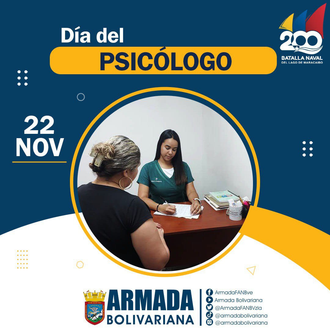 Desde la @ArmadaFANBVzla felicitamos y celebramos a los Psicólog@s en su día, quienes ejercen una importante labor en el cuidado de la salud mental. Bz‼️ @NicolasMaduro