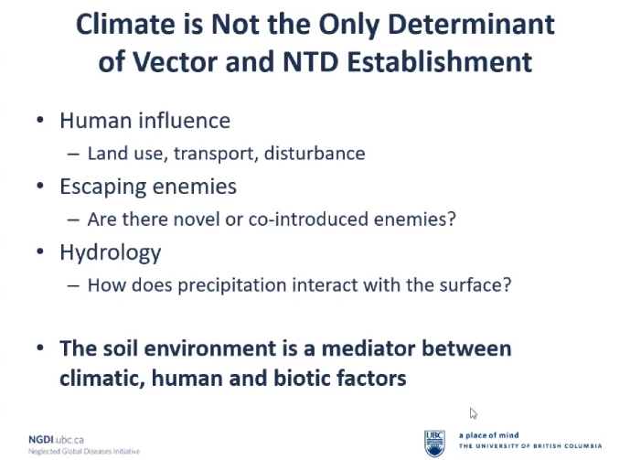 elimin8schisto's tweet photo. Moving onto S4 at today's #ISNTDClimate
event, we'll be broadening the lens on the #climate & #health linkages to #SoilHealth, #mosquito #repellents, #MentalHealth and #floods, with
@NGDIUBC1 @UBC @usask @merckgroup @erasmusmcintl & @mohbayelsa https://t.co/ug834oWc69