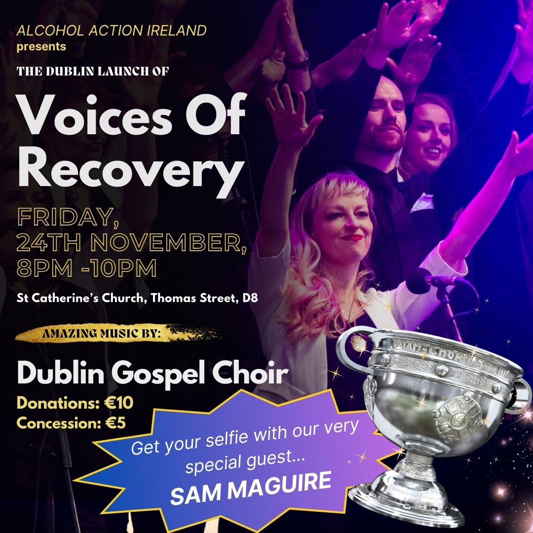 BREAKING NEWS!!

SAM MAGUIRE will join the Dublin Gospel Choir at Friday's Voices Of Recovery launch &amp; promises to stick around for anyone who wants a photo with him! A huge THANK YOU to Dublin County Board for their support. Tickets:
alcoholireland.ie/support-us/
Tickets also at door