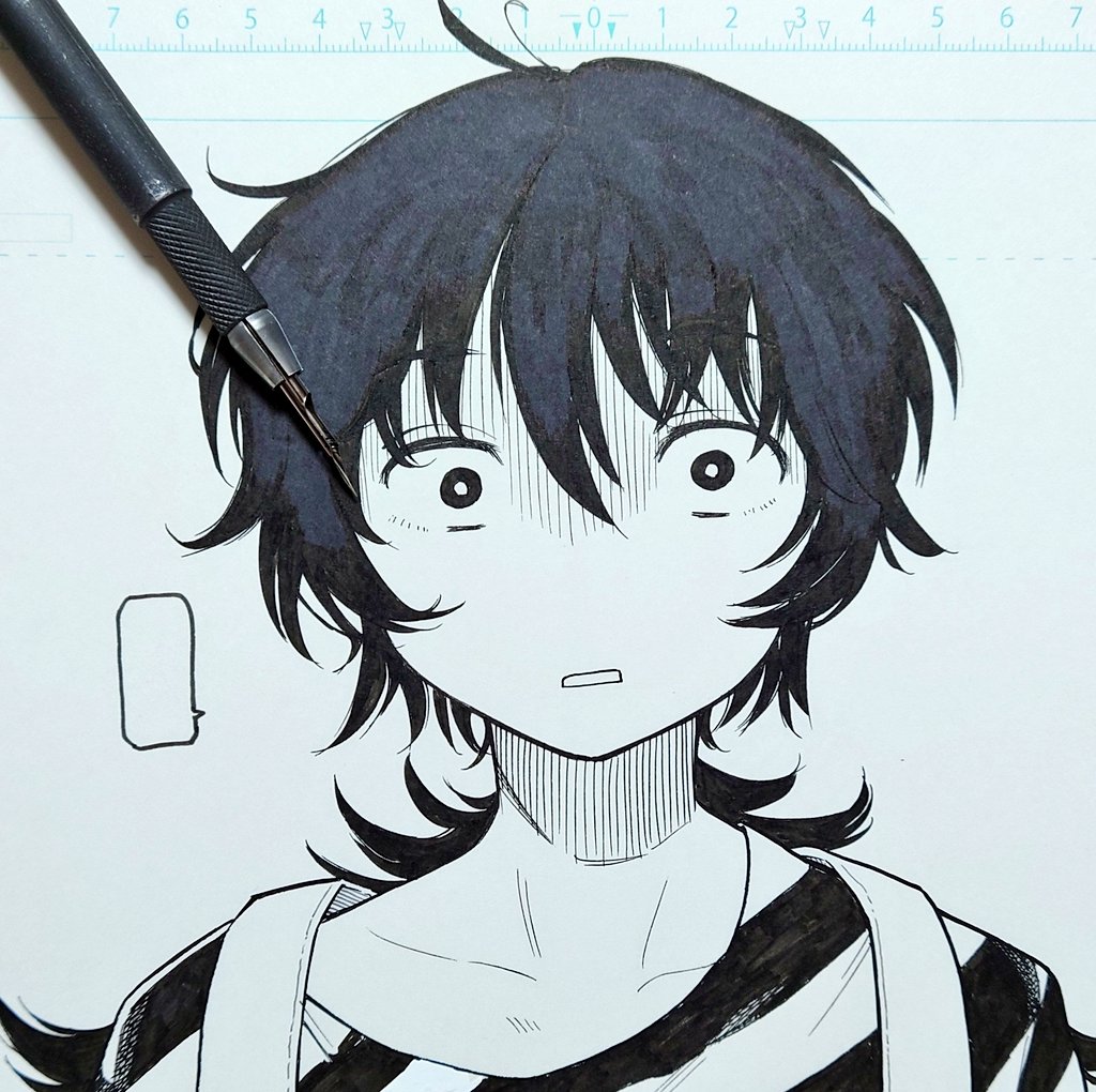 過去作読切のペン入れ 