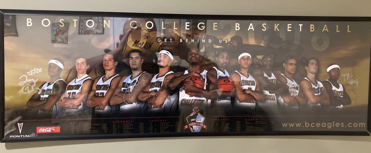 TomHenault's tweet photo. @KeyesNorth Also spotted in my basement. Tough to see in the picture but autographs include @JaredDudley619 and @ReseRice4 , the second one includes autographs by Troy Bell, Uka Agbai, @blackrhino83 and @CoachLouis_H This year is the most I’ve been excited for a BC hoop squad in years! https://t.co/M8W1ir3kbp