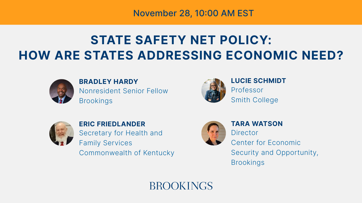 11/28: How do state safety net programs differ, and what are the impacts? Learn more w/ @taraelizwatson (@BrookingsInst), @bl_hardy (@Georgetown), @LucieGSchmidt (@smithcollege), and @CHFS_CaresforKy (@CHFSKy) -> brookings.edu/events/state-s…