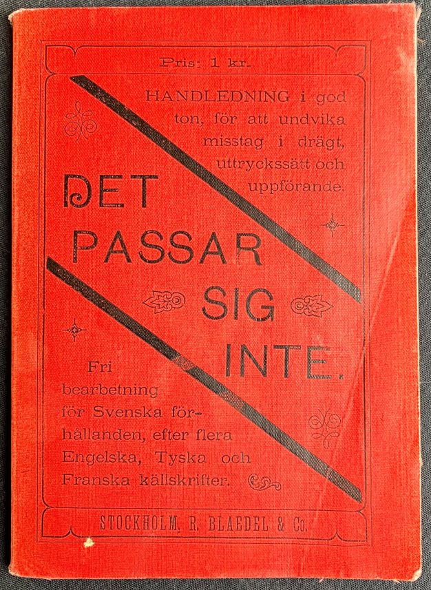 Ibland söker man på ordet "prydno" och snubblar över sådant som kastar hela ens verksamhet öfver ändha. 
Det passar sig alltså inte mycket att låna böcker. Nu vet jag inte vad jag ska ta mig till, men rasa kan jag inte ty det passar sig inte heller.
Källa: marginalia.blogg.gu.se/2023/09/29/om-…