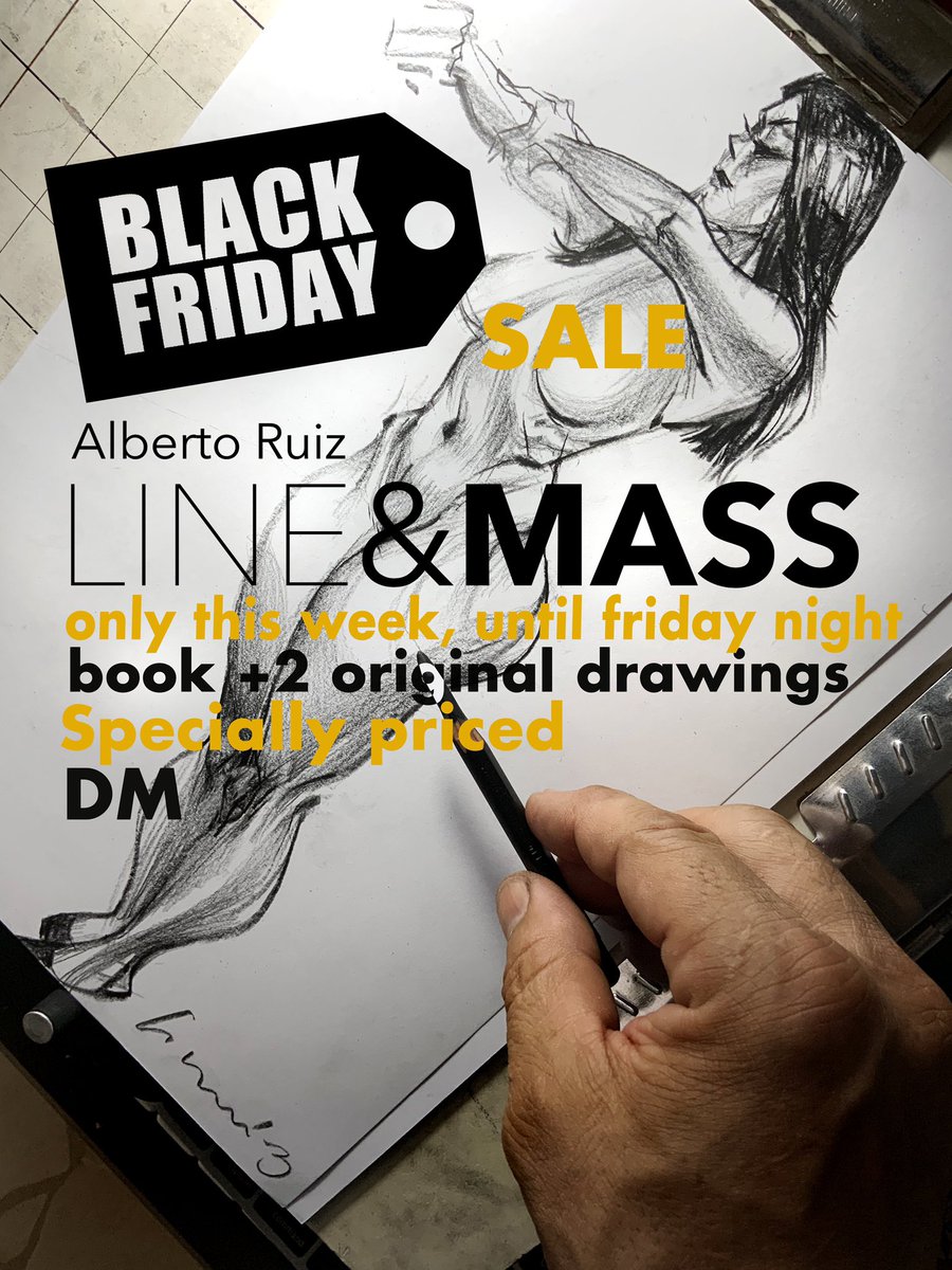 Black Wednesday, Thursday and Friday! 25% discount on a signed book with 2 original drawings. If you are a fellow figure drawing artist, make a reasonable offer. Send me a message.