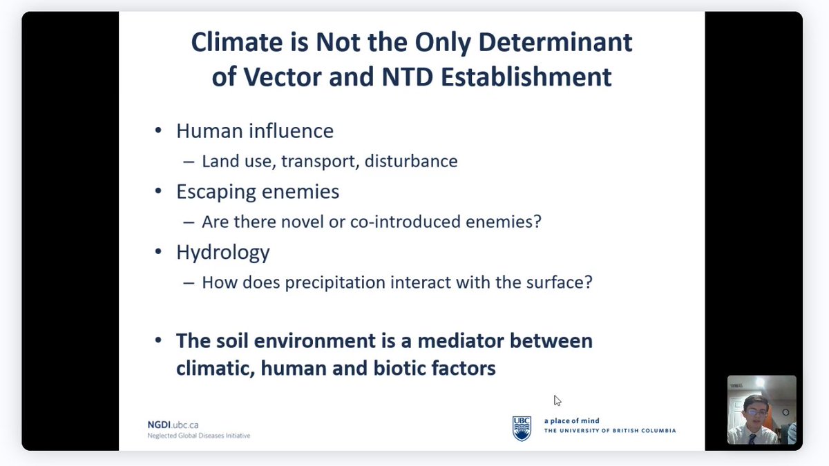 ISNTD_Press's tweet photo. A fascinating insight into the role of #soil health in the relationship between #climate #environment and neglected tropical #diseases with John Paul Wasan @usask presented as part of the session on expanding the toolkit to tackle climate & health at #ISNTDClimate https://t.co/jfh6JRvYWc