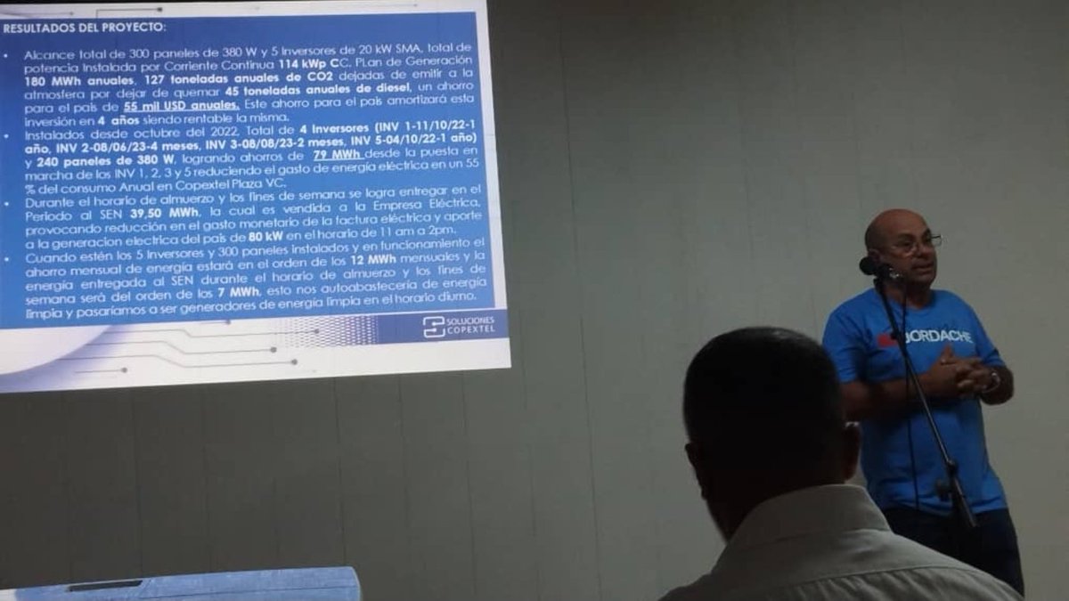 CCopextel's tweet photo. ♦️FÓRUM♦️
👉🏻“Proyecto, puesta en marcha y explotación del Sistema Fotovoltaico
en Copextel Villa Clara, Programa P-30”
Ing. Adrián Alvarez Fernández 👈🏻
#CopextelSolucionesSURL
#CopextelVillaClara
#CopextelInnova https://t.co/UHp1wndaGA