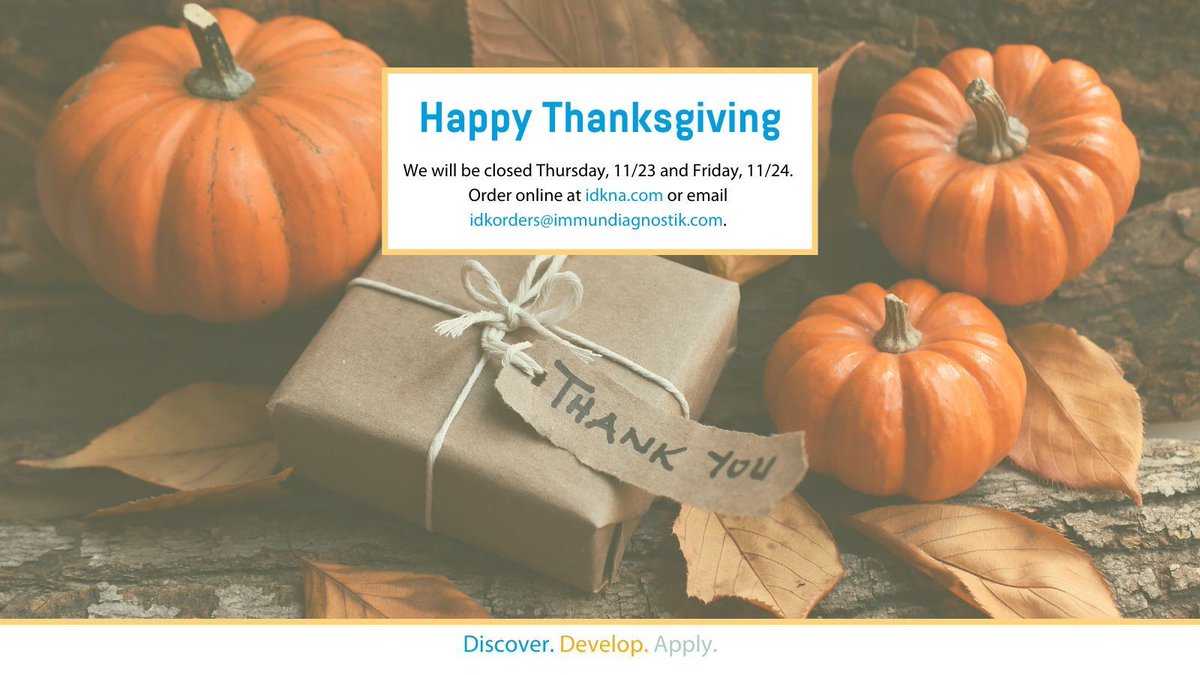 _idkna's tweet photo. We're #grateful for our customers, partners, &amp; employees this #Thanksgiving. For 5 years, we've provided innovative assays &amp; tools to labs of all sizes in North America.

#ThankYou for helping improve clinical outcomes &amp; advance research! https://t.co/J620wryQSQ