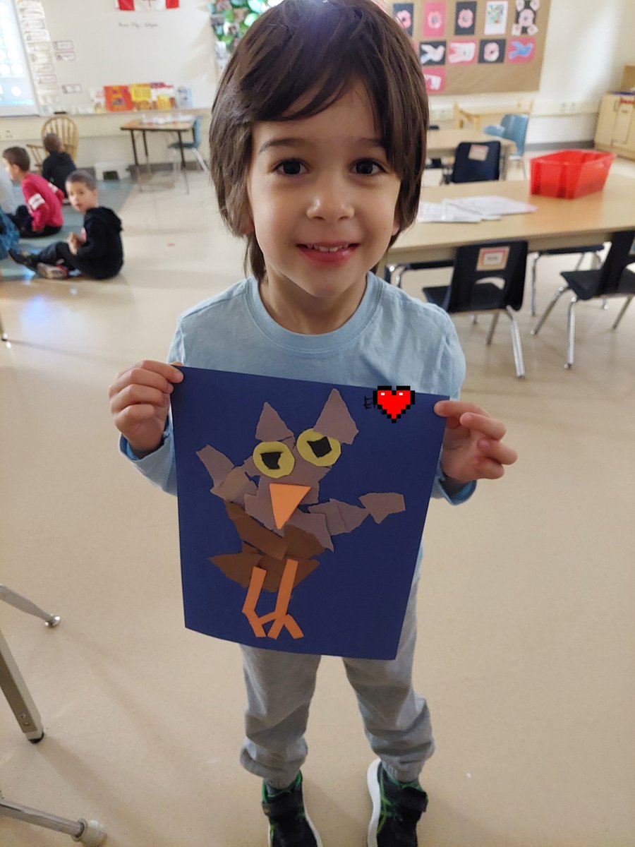 We are having a 'hoot' in kindergarten. What do we know about owls? What would we like to learn about owls? <a href="/hfcatholic/">Holy Family Catholic Elementary School</a>